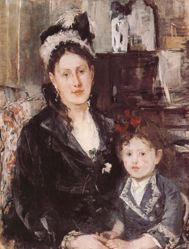 Berthe Morisot The Madam and her dauthter oil painting image